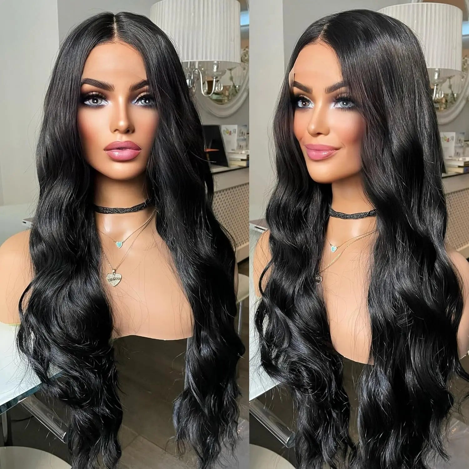 Fashion Big Wave Curly Wig 24 Inch, Heat Friendly Synthetic, Adjustable 21-23in Cap, Perfect for Outfit Matching